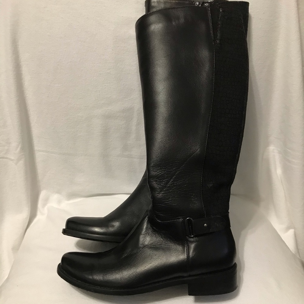 Seating Meucci blk Leather Women’s Boots Size 7 W